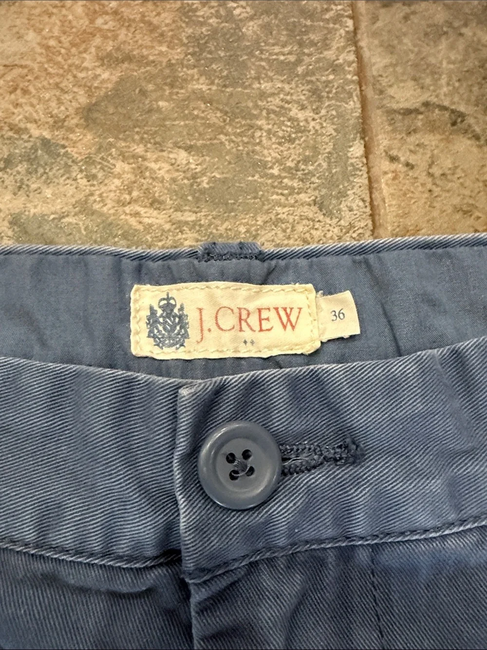 J. Crew Navy Blue Flat-Front Shorts with White Whale Embroidery
